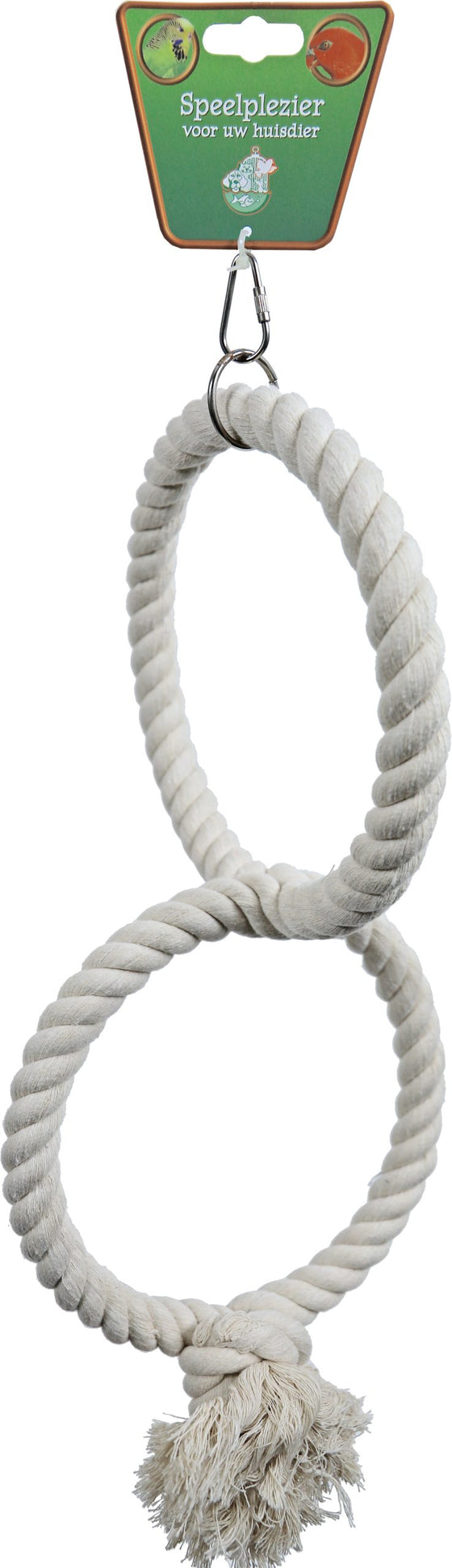Boon vogelspeelgoed touwring katoen medium 2-rings, Ø 21 cm.