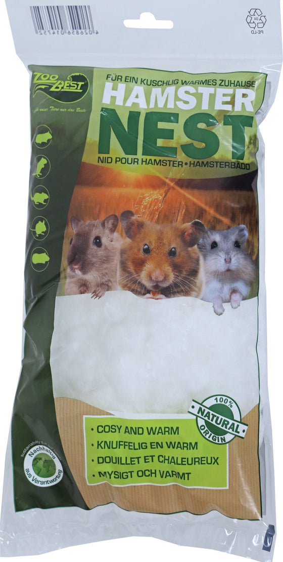 Zoobest hamsterwol, 30 gram. (katoen vezels)