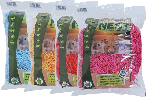 Zoobest hamsternest papier assorti, 100 gram.