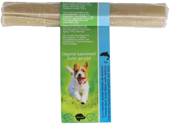 Boon kauwstaaf gevuld zalm 13 cm 35-40 gram