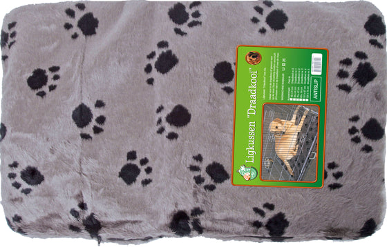 Boon draadkooikussen anti-slip grijs/paw voor nr. 1, 59×41 cm.