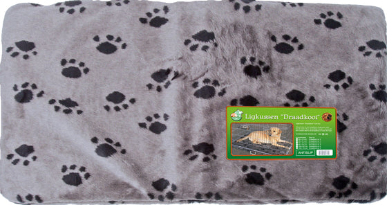 Boon draadkooikussen anti-slip grijs/paw voor nr. 3, 89×54 cm.