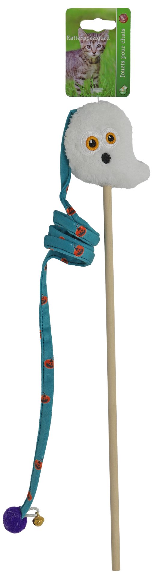 Boon kat speelgoed halloweenhengel spook + bel 38cm