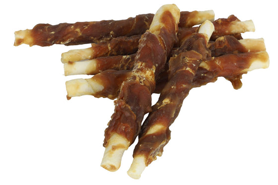 Boon Natuurlijke Snack eend, gedraaide stick met eend 12 cm, zak a 6 stuks.