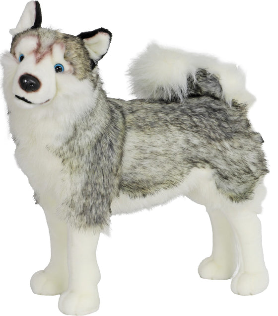 Boony Natural Decoration husky pluche staand, 53 cm.