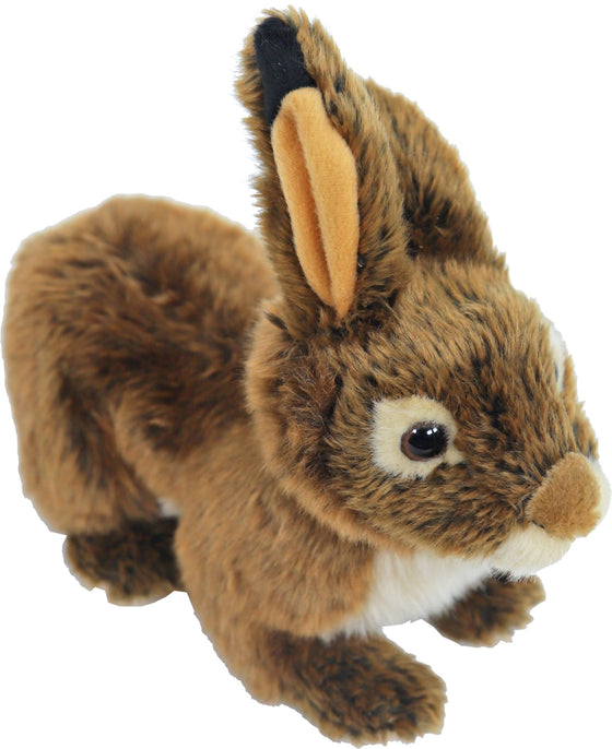 Boony Natural Decoration konijn pluche liggend bruin, 25 cm.