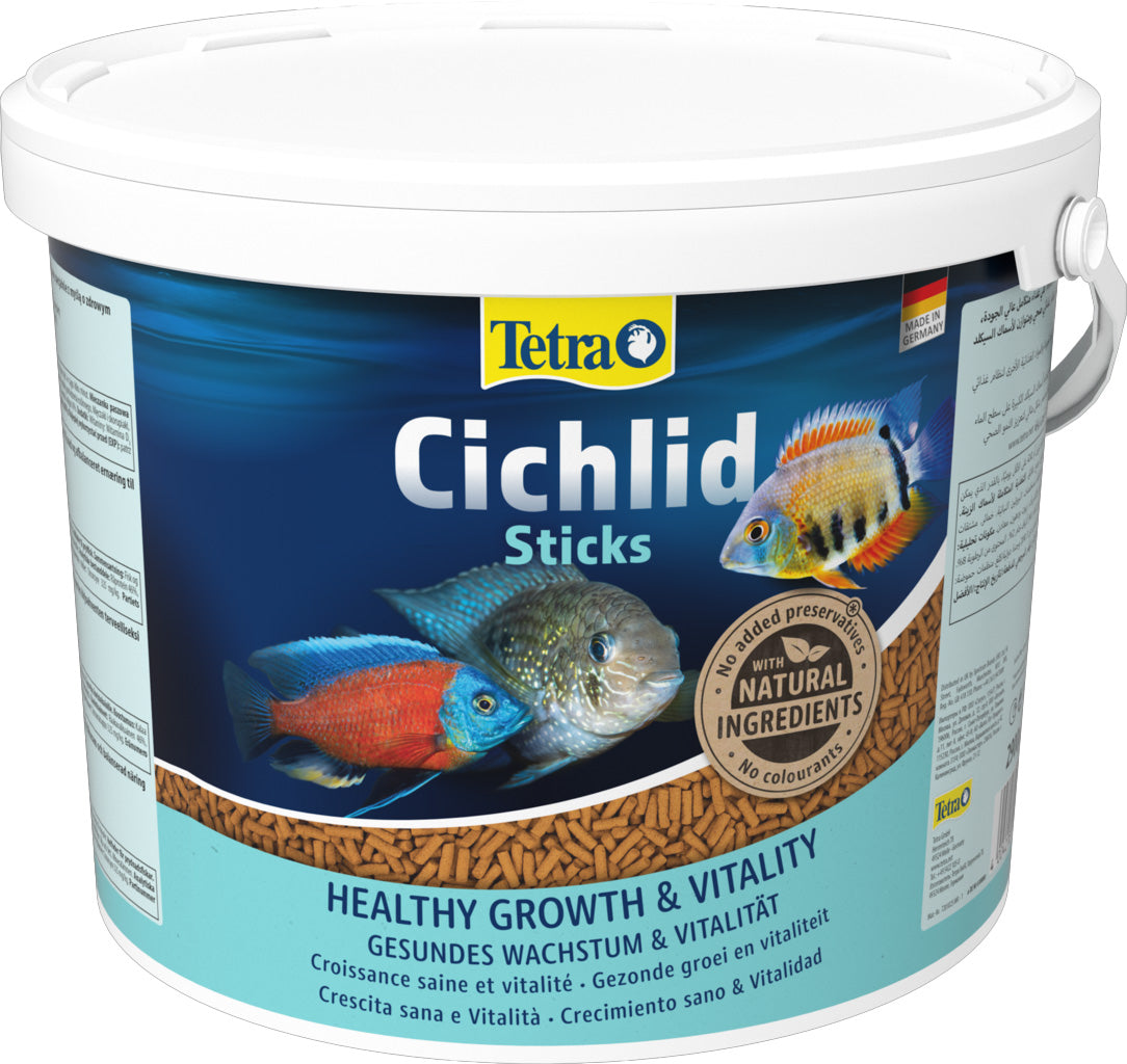 Tetra Cichlid sticks, 10 liter emmer.