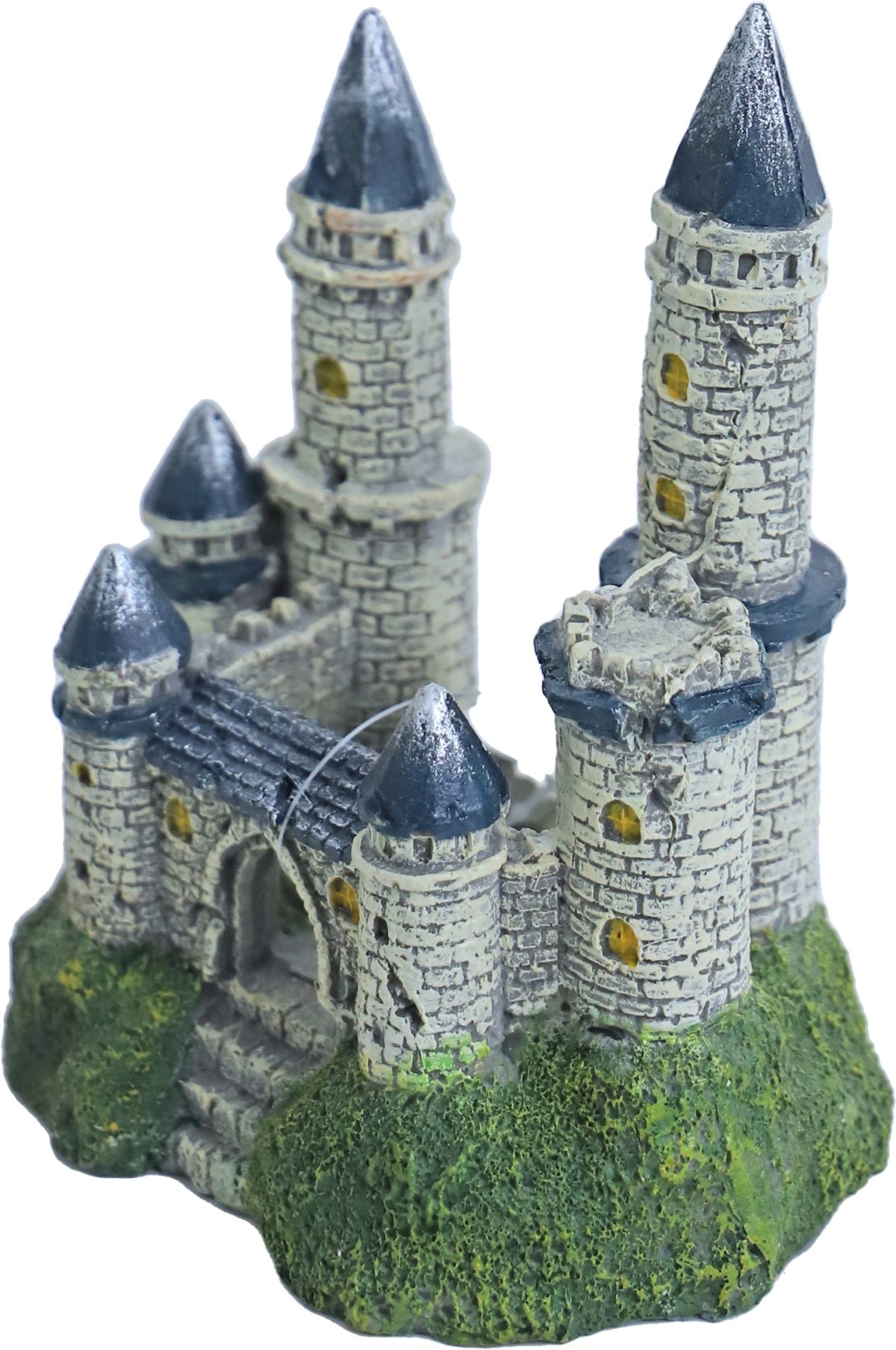 Boon Aqua Deco ornament polyresin kasteel blauw/wit, 12×14 cm.