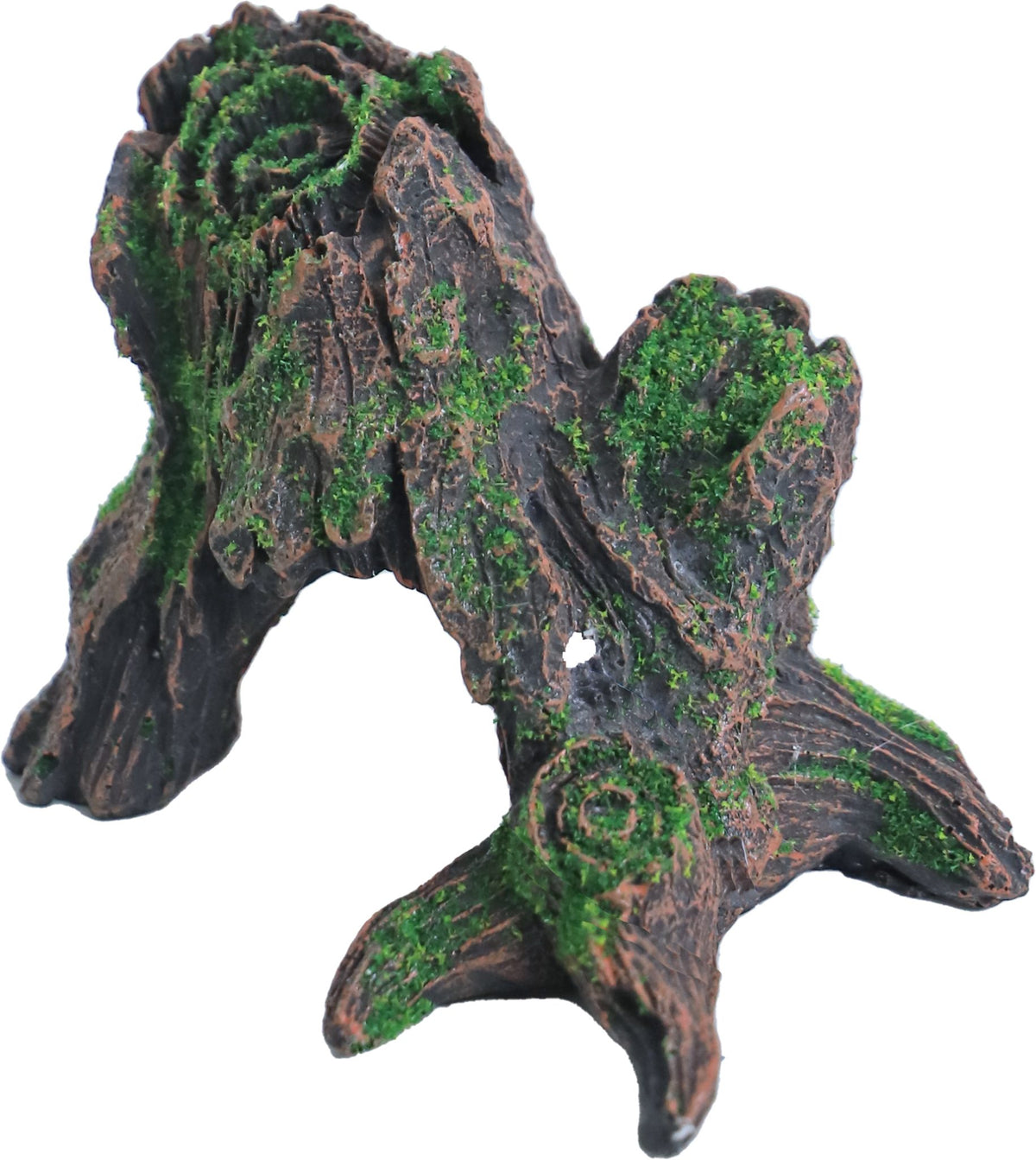 Boon Aqua Deco ornament polyresin boomstronk met doorgang, 11×9 cm.