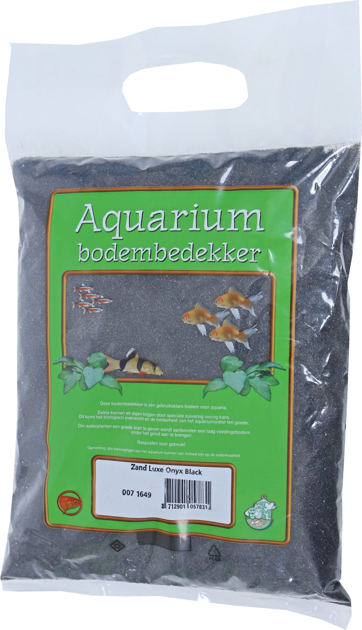 Boon Aqua Deco zand luxe Onyx Black, zak a 4 kg.