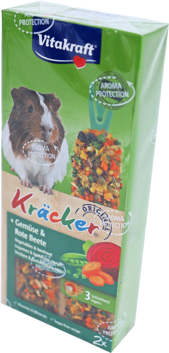 Vitakraft knaagdier groente/biet-kräcker cavia, 2in1.