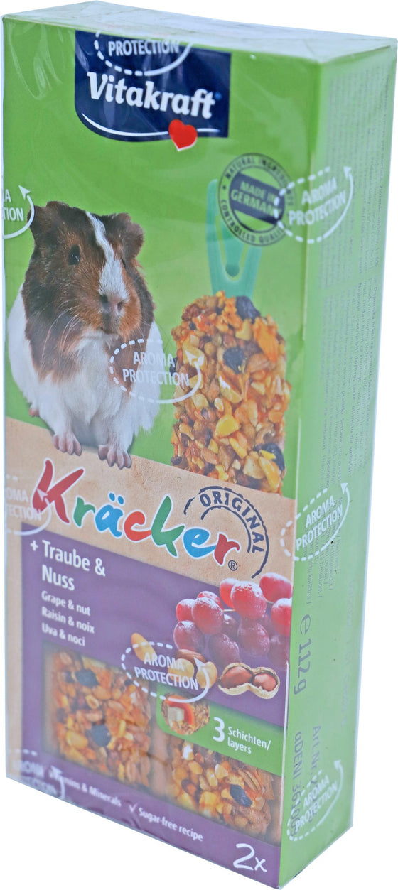 Vitakraft knaagdier druif/noot-kräcker cavia, 2in1.