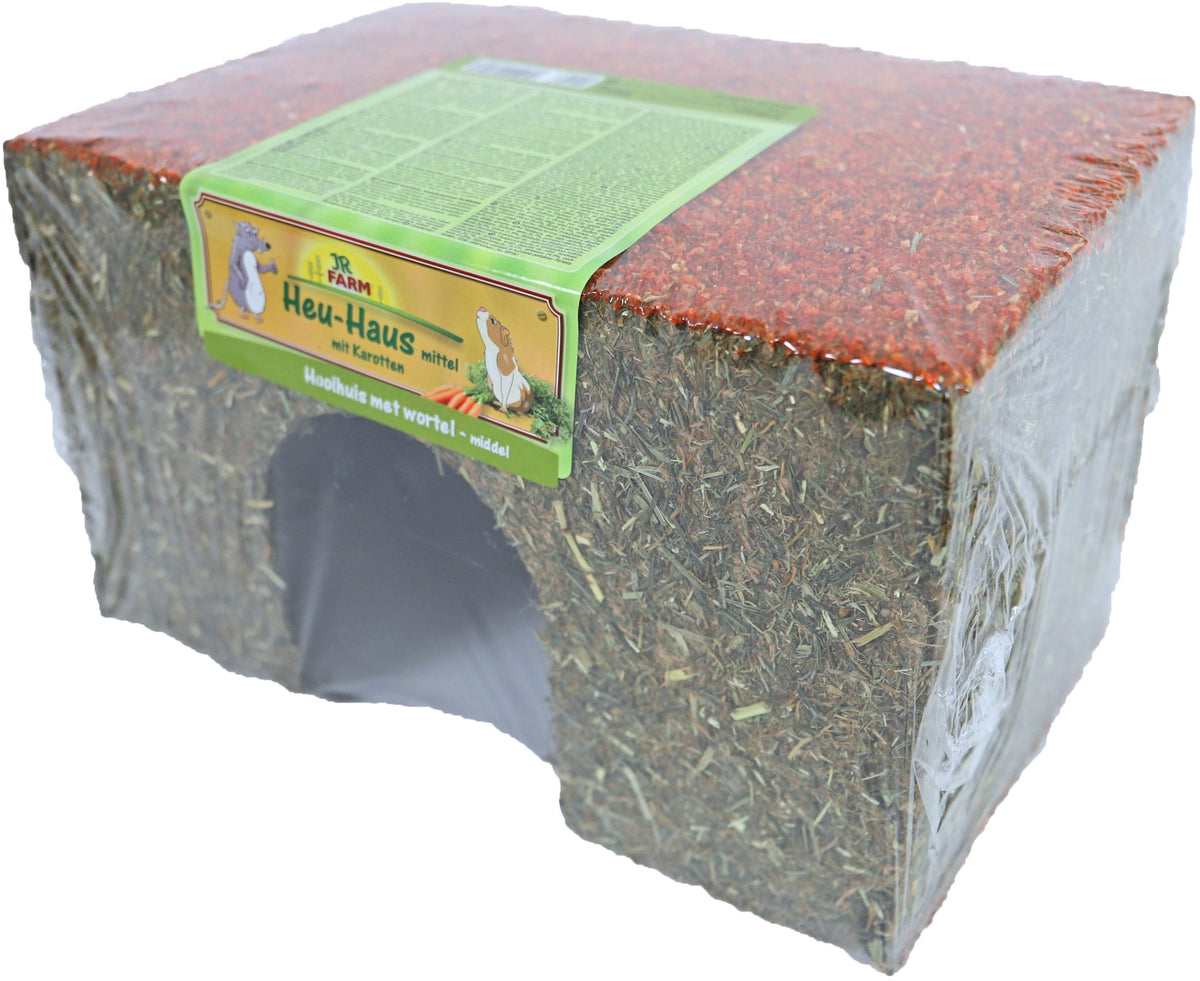 JR Farm knaagdier hooihuis met wortel middel, 350 gram. 16248