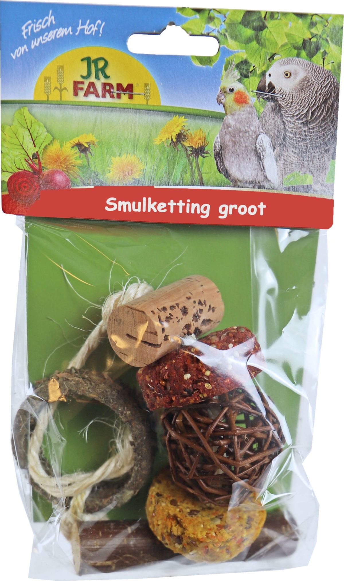 JR Farm grote parkiet & papegaai natuurlijke smulketting groot, 100 gram. 11744