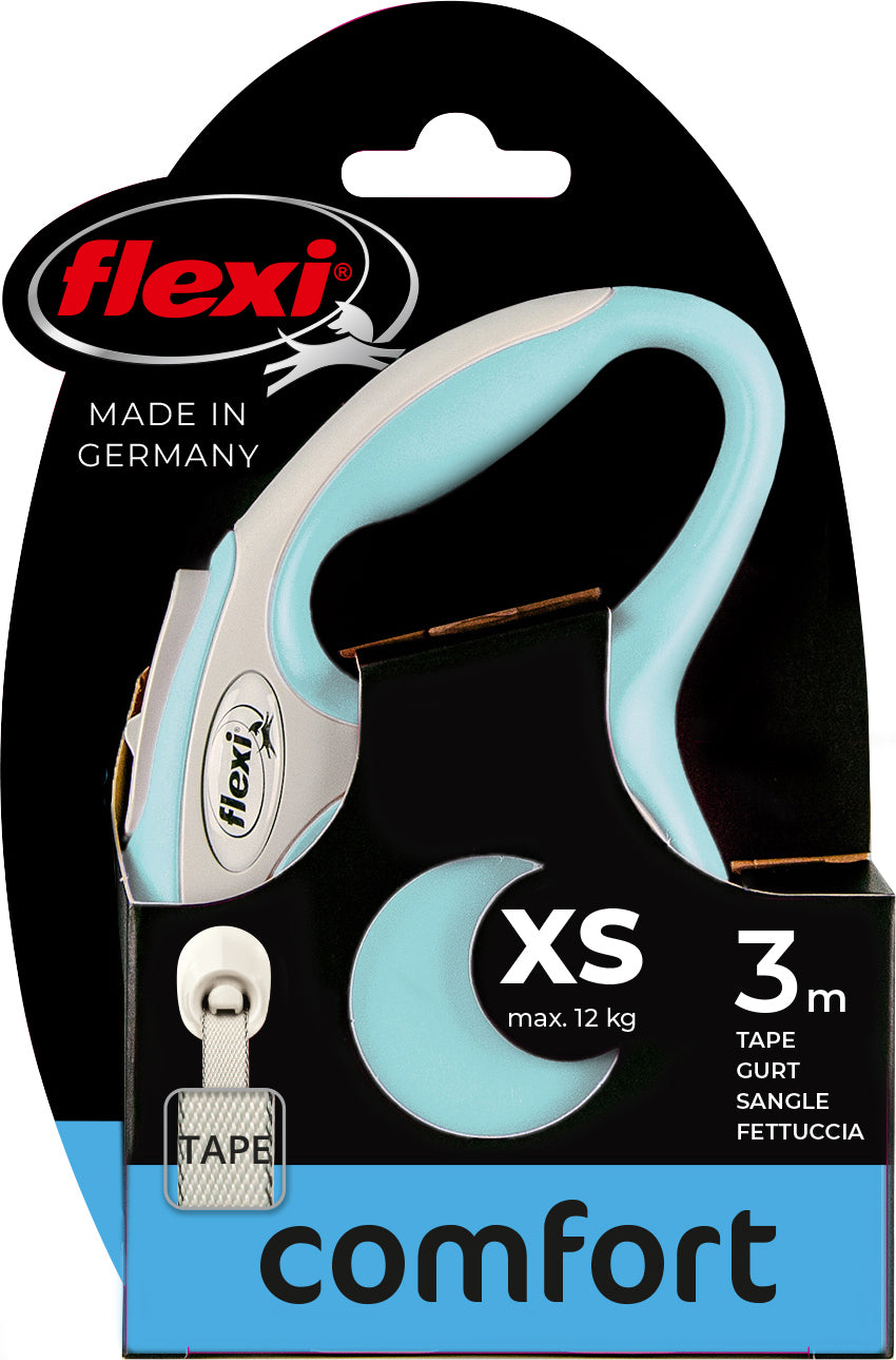 flexi rollijn NEW COMFORT tape XS lichtblauw, 3 meter.