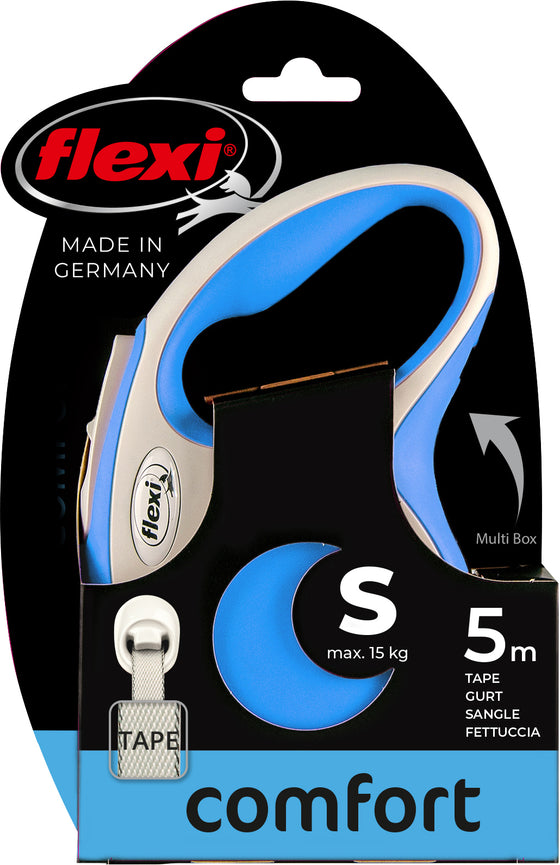 flexi rollijn NEW COMFORT tape S blauw, 5 meter.