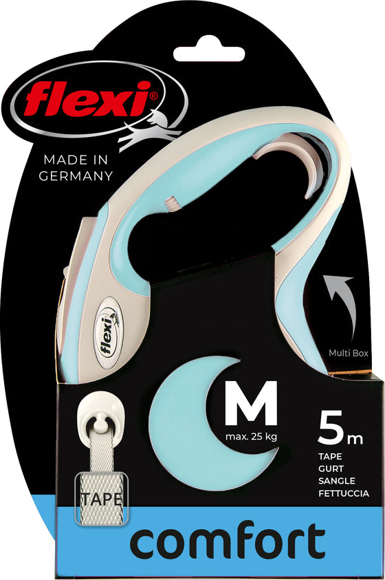 flexi rollijn NEW COMFORT tape M lichtblauw, 5 meter.