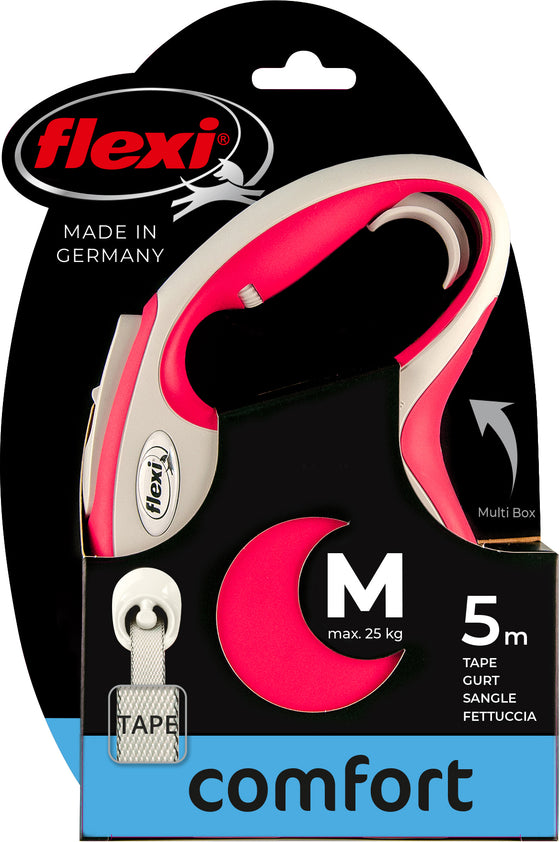 flexi rollijn NEW COMFORT tape M rood, 5 meter.
