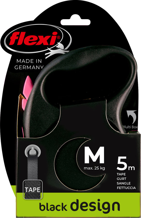 flexi rollijn BLACK DESIGN tape M roze, 5 meter.