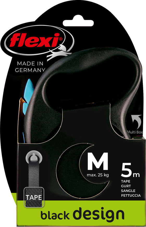 flexi rollijn BLACK DESIGN tape M blauw, 5 meter.