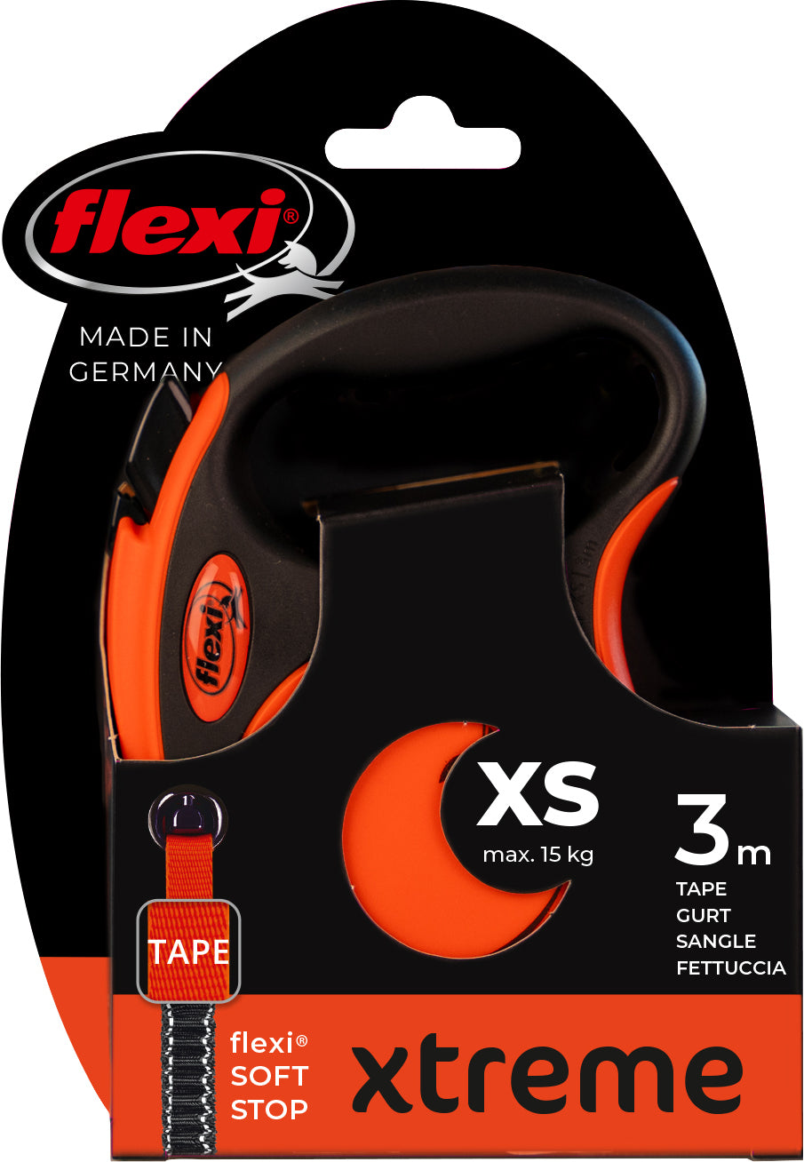 flexi rollijn XTREME tape XS orange, 3 meter.