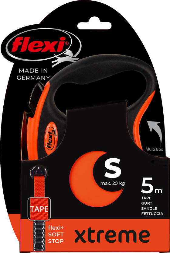 flexi rollijn XTREME tape S orange, 5 meter.