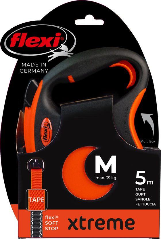 flexi rollijn XTREME tape M orange, 5 meter.