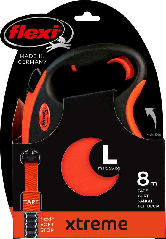 flexi rollijn XTREME tape L orange, 8 meter.