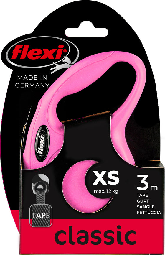 flexi rollijn CLASSIC tape XS roze, 3 meter.