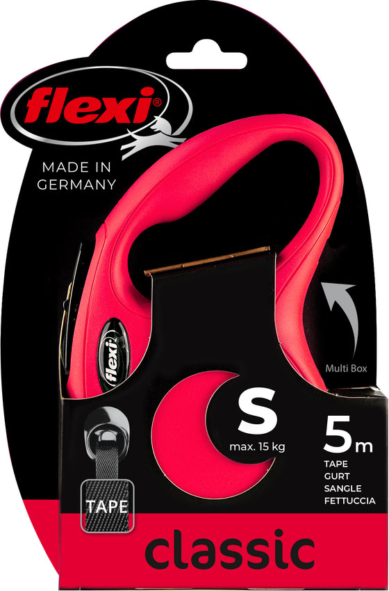 flexi rollijn CLASSIC tape S rood, 5 meter.