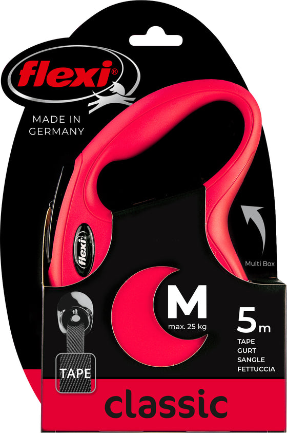 flexi rollijn CLASSIC tape M rood, 5 meter.