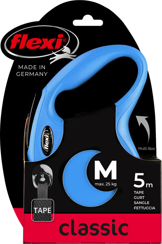 flexi rollijn CLASSIC tape M blauw, 5 meter.