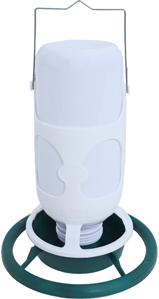 Flesautomaat met plastic pot groen/wit, 1 liter.