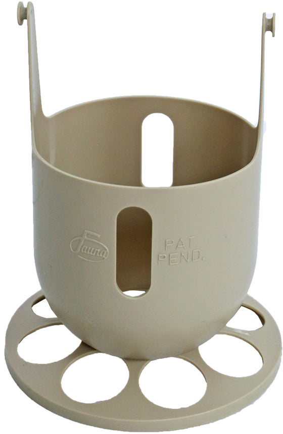 Losse plastic houder voor glazen pot, beige.