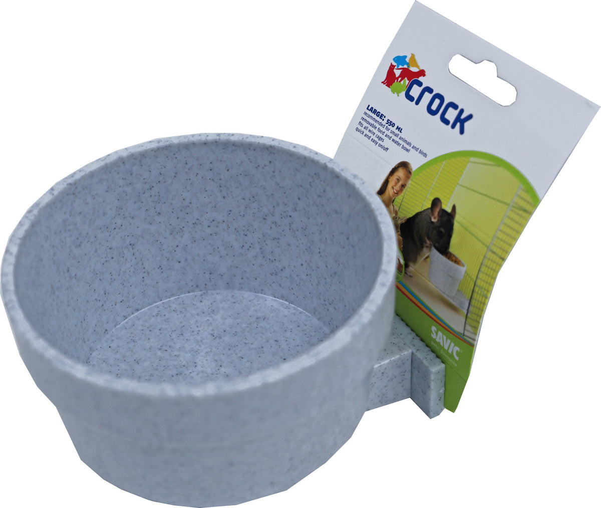 Savic kunststof voerbak “Crock” large, 13 cm.