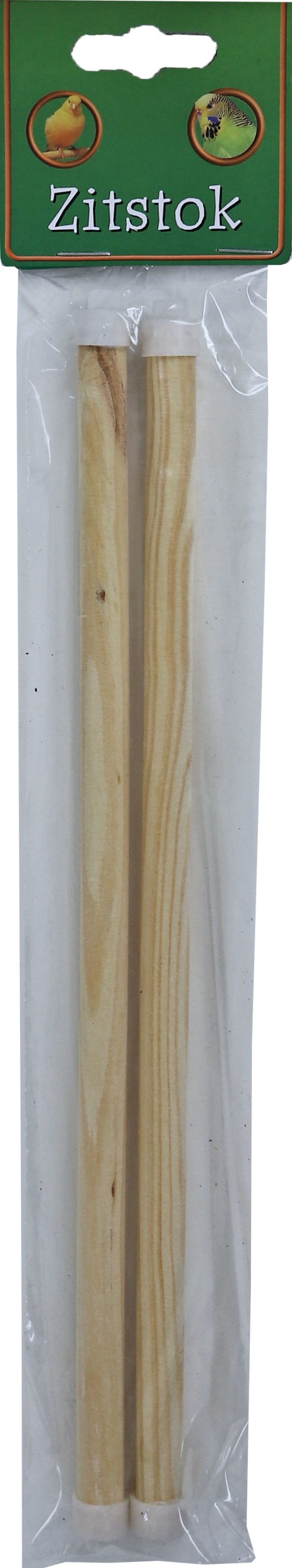 Zitstok hout met dop 12 mm/30 cm, zak a 2 stuks.
