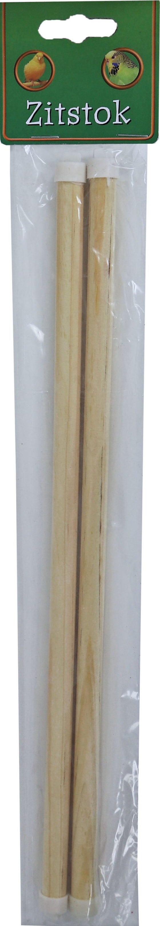 Zitstok hout met dop 12 mm/35 cm, zak a 2 stuks.