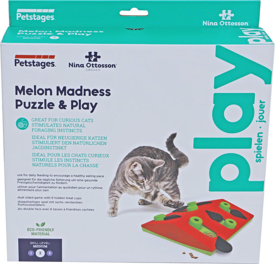 Nina Ottosson kattenspel puzzle and play melon madness.