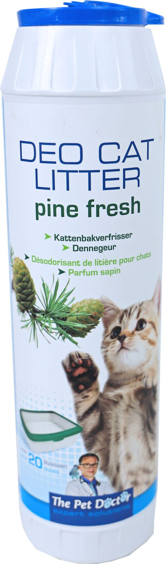 The Pet Doctor deo cat litter pine fresh, 750 gram.
