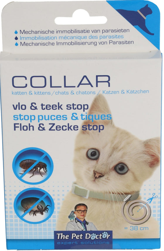 The pet doctor vlo & teek stop halsband kat 38cm