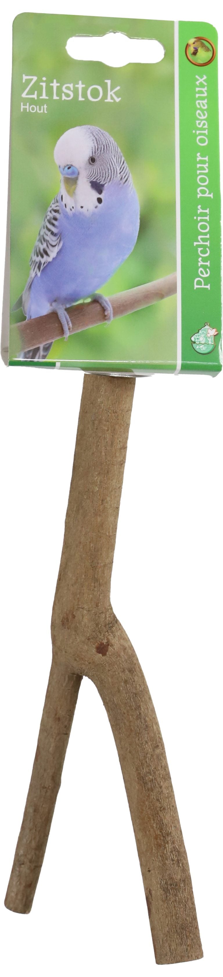 Boon zitstok met schroefdraad hout, 20 cm.