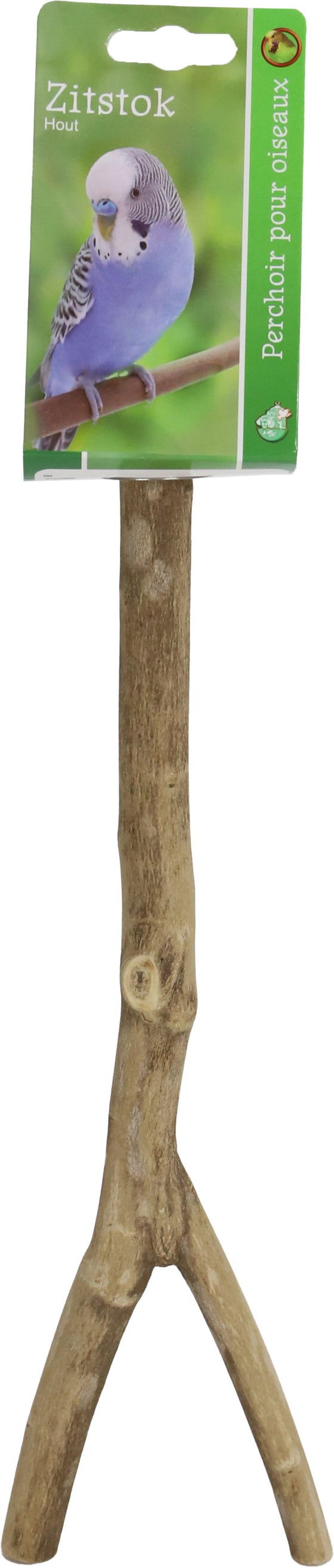 Boon zitstok met schroefdraad hout, 30 cm.