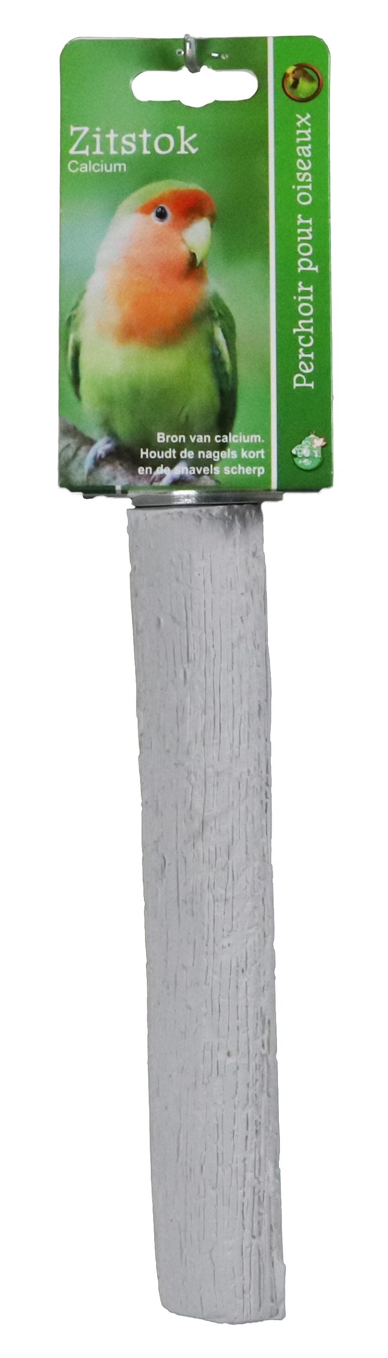 Boon zitstok calcium wit + schroefdraad 22cm