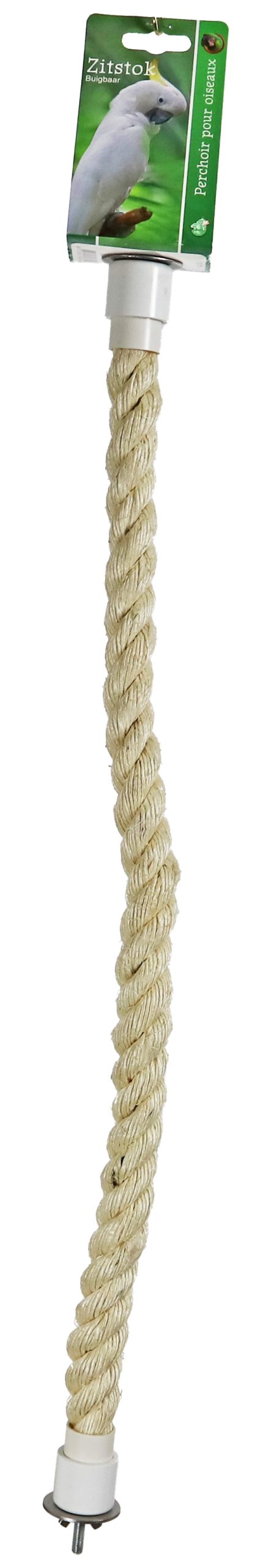 Boon zitstok buigbaar touw + 2 schroefhouder 60cm