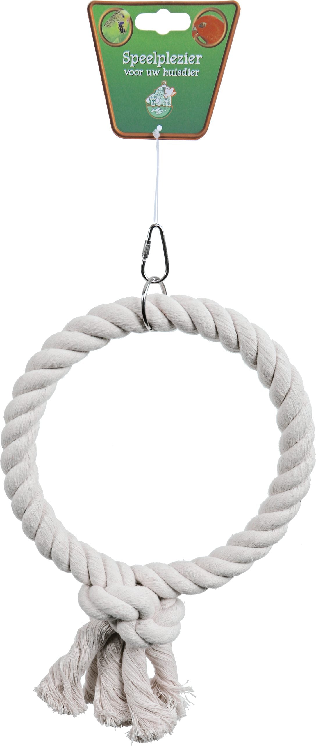 Boon vogelspeelgoed touwring katoen large 1-ring, 27 cm.