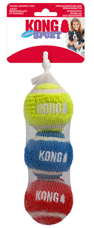 Kong hond sport softies balls 3 stuks assortie medium