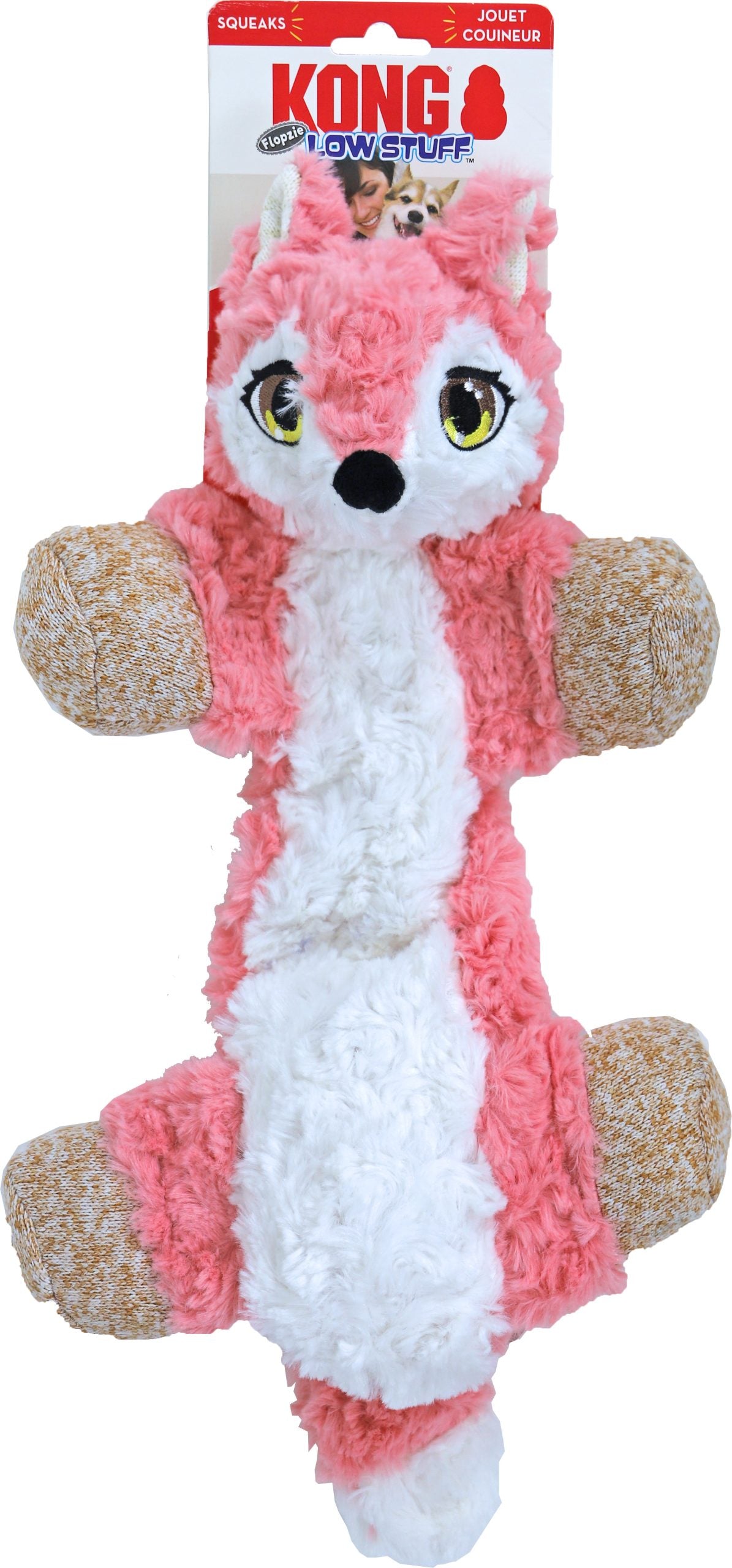 Kong hond Low Stuff Flopzie fox, medium.