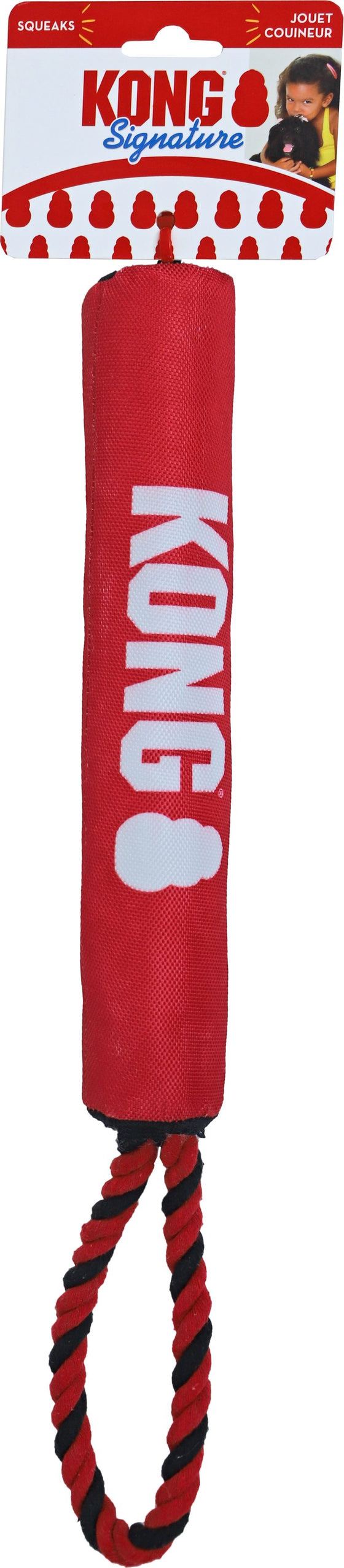 Kong hond Signature stick with rope, medium.
