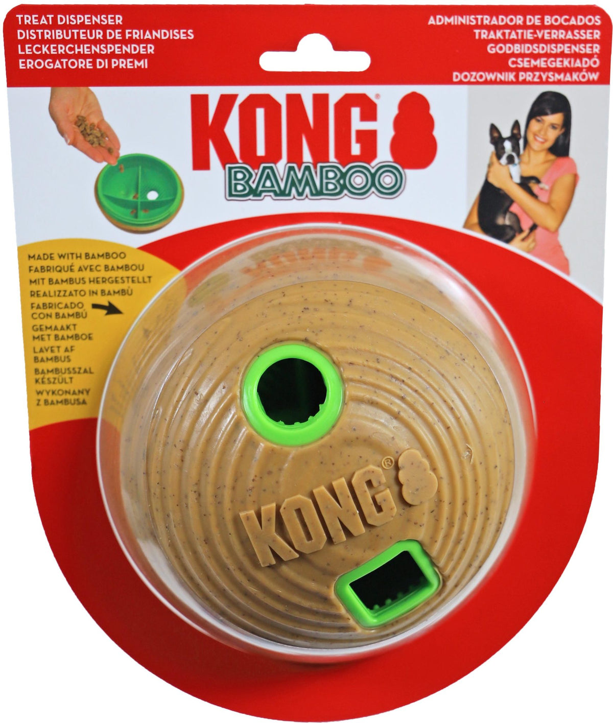 Kong hond Bamboo feeder ball, medium.