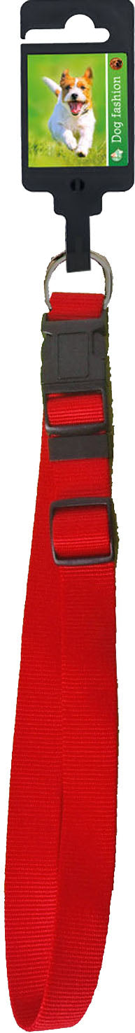 Boon Dog fashion halsband nylon verstelbaar 25 mm, 55-70 cm rood.